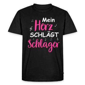 Schlager Tshirt Femme Schlager Party Costume Party - T-shirt Premium bio Homme - noir - Devant - Nico (187cm)