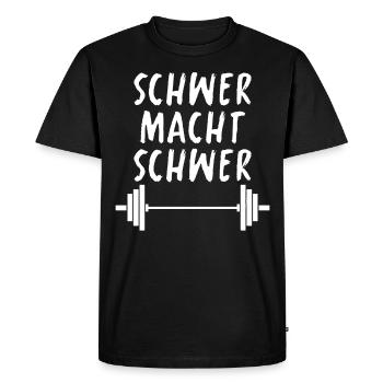 T-shirt de gymnastique drôle de remise en forme Gym d’entraînement - T-shirt Premium bio Homme - noir - Devant - Nico (187cm)