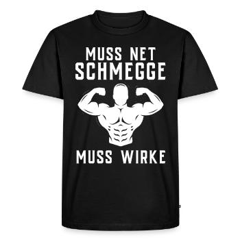 T-shirt de gymnastique drôle de remise en forme Gym d’entraînement - T-shirt Premium bio Homme - noir - Devant - Nico (187cm)