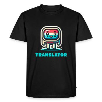 translator profession job career - Men's Premium Organic T-Shirt - black - Front - Nico (187cm)