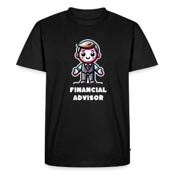 financial advisor profession career job - Men's Premium Organic T-Shirt - black - Front - Nico (187cm)