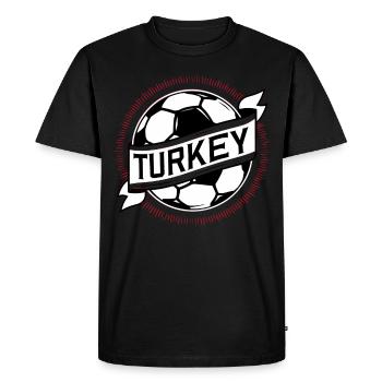 Turkey Gift Turkey Football Soccer Europe Turk - Men's Premium Organic T-Shirt - black - Front - Nico (187cm)