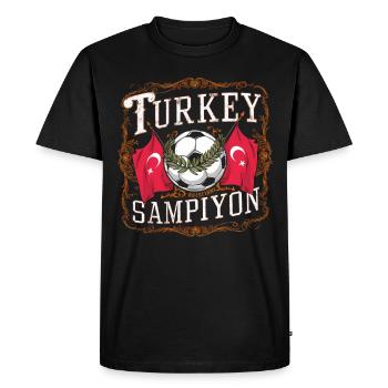 Turkey Gift Turkey Football Soccer Europe Turk - Men's Premium Organic T-Shirt - black - Front - Nico (187cm)