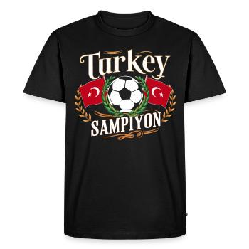 Turkey Gift Turkey Football Soccer Europe Turk - Men's Premium Organic T-Shirt - black - Front - Nico (187cm)