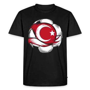 Turkey Gift Turkey Football Soccer Europe Turk - Men's Premium Organic T-Shirt - black - Front - Nico (187cm)