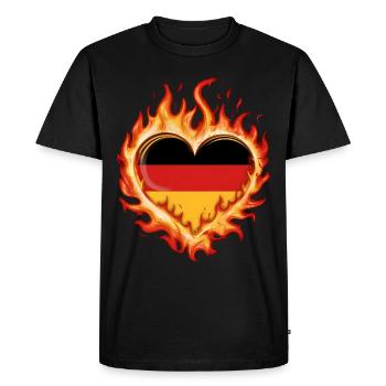 Allemagne Allemagne Allemand GER Almanya Alemania - T-shirt Premium bio Homme - noir - Devant - Nico (187cm)