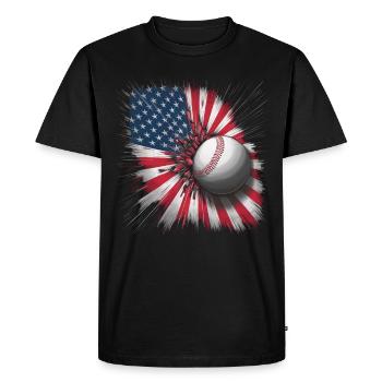 Baseball Hommes Femmes Enfants Joueur Lanceur Softball - T-shirt Premium bio Homme - noir - Devant - Nico (187cm)