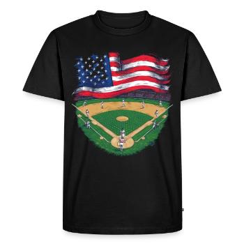 Baseball Hommes Femmes Enfants Joueur Lanceur Softball - T-shirt Premium bio Homme - noir - Devant - Nico (187cm)