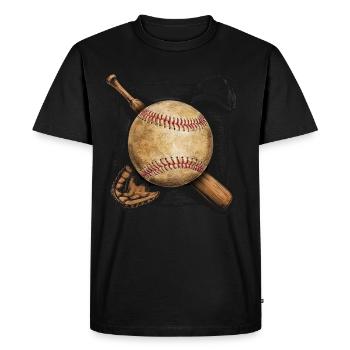 Baseball Hommes Femmes Enfants Joueur Lanceur Softball - T-shirt Premium bio Homme - noir - Devant - Nico (187cm)