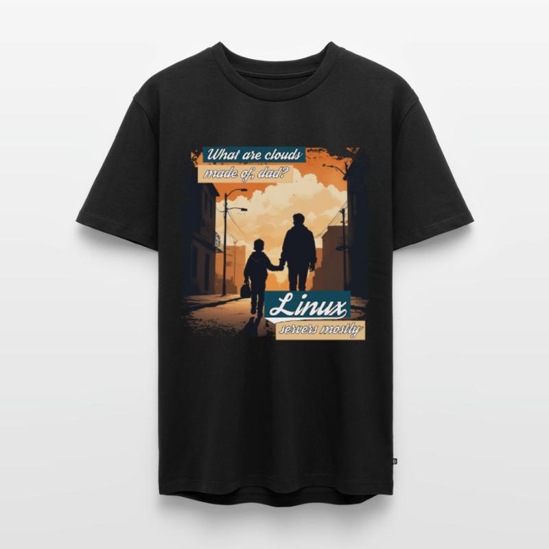 Cloud Wolken Linux Server Admin Nerd Witz Männer Premium Bio T-Shirt