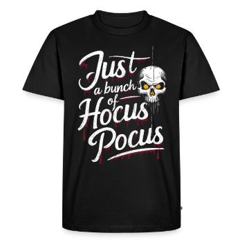 Halloween, Squelette, Effrayant, Effrayant, Horreur, Fête - T-shirt Premium bio Homme - noir - Devant - Nico (187cm)
