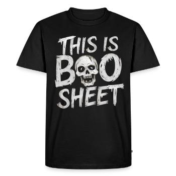 Halloween Squelette Effrayant Effrayant Horreur Fête - T-shirt Premium bio Homme - noir - Devant - Nico (187cm)