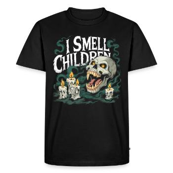 Halloween Squelette Effrayant Effrayant Horreur Fête - T-shirt Premium bio Homme - noir - Devant - Nico (187cm)