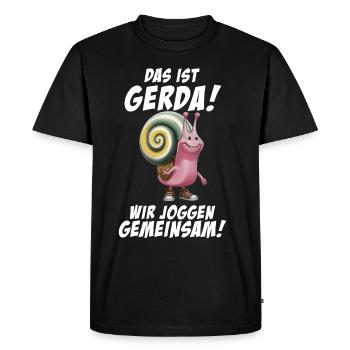 Funny Tshirt Humor Lazy Fun Sport Running Work - Men's Premium Organic T-Shirt - black - Front - Nico (187cm)