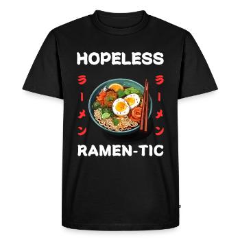 Noodle Ramen Noodles Chibi Asia Noodle Soup Anime - Men's Premium Organic T-Shirt - black - Front - Nico (187cm)