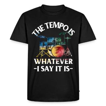 Drums Drumstick Drums Drummer Music Band Rock - Men's Premium Organic T-Shirt - black - Front - Nico (187cm)