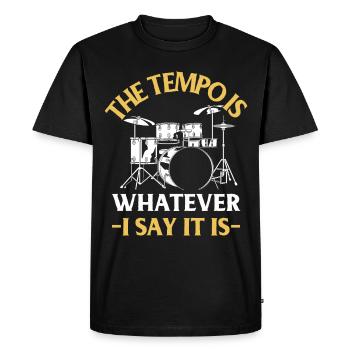 Drums Drums Drumstick Drummer Music Band Rock - Men's Premium Organic T-Shirt - black - Front - Nico (187cm)