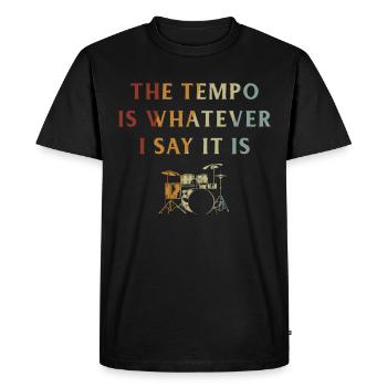 Drums Drums Drumstick Drummer Music Band Rock - Men's Premium Organic T-Shirt - black - Front - Nico (187cm)