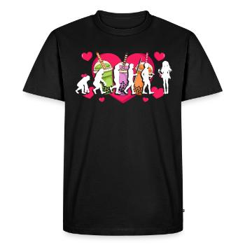 Bubble Tea Boba BubbleTea Kawaii Japan Tea Kpop - Men's Premium Organic T-Shirt - black - Front - Nico (187cm)