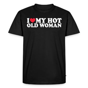 Petite amie Petite amie Relation Couple Amour Couple - T-shirt Premium bio Homme - noir - Devant - Nico (187cm)
