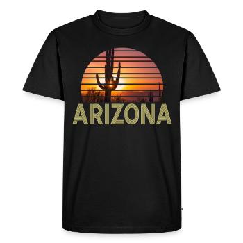 Arizona State Sedona Phoenix Grand Canyon AZ - Men's Premium Organic T-Shirt - black - Front - Nico (187cm)