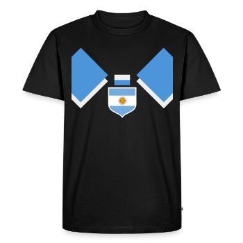 Argentine Cadeau Argentine Drapeau argentin - T-shirt Premium bio Homme - noir - Devant - Nico (187cm)