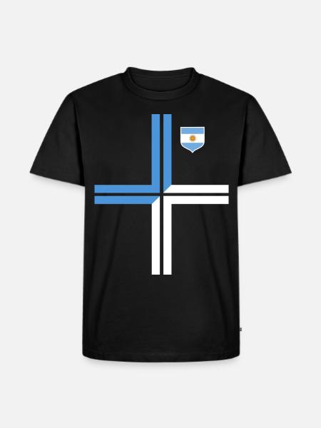 Argentine Cadeau Argentine Drapeau argentin - T-shirt Premium bio Homme - noir