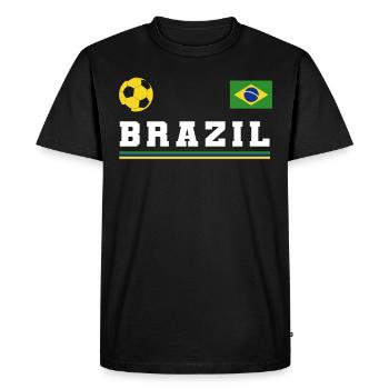Brésil Brésil Maillot brésilien Rio de Janeiro - T-shirt Premium bio Homme - noir - Devant - Nico (187cm)