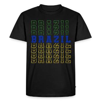 Brésil Brésil Maillot brésilien Rio de Janeiro - T-shirt Premium bio Homme - noir - Devant - Nico (187cm)