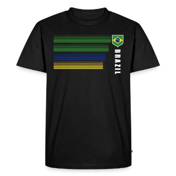 Brésil Brésil Maillot brésilien Rio de Janeiro - T-shirt Premium bio Homme - noir - Devant - Nico (187cm)