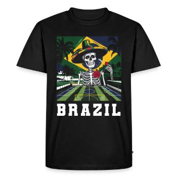 Brésil Brésil Maillot brésilien Rio de Janeiro - T-shirt Premium bio Homme - noir - Devant - Nico (187cm)