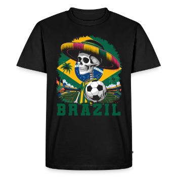 Brésil Brésil Maillot brésilien Rio de Janeiro - T-shirt Premium bio Homme - noir - Devant - Nico (187cm)