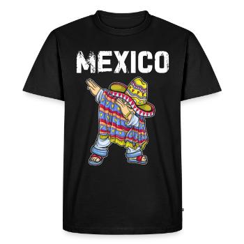 Mexique Mexique Cadeau mexicain Flag Football - T-shirt Premium bio Homme - noir - Devant - Nico (187cm)