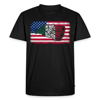 Mexique Mexique Cadeau mexicain Flag Football - T-shirt Premium bio Homme - noir - Devant - Nico (187cm)