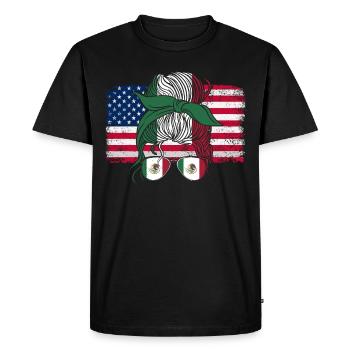 Mexique Mexique Cadeau mexicain Flag Football - T-shirt Premium bio Homme - noir - Devant - Nico (187cm)