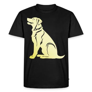Silhouette de chien samoyède - T-shirt Premium bio Homme - noir - Devant - Nico (187cm)