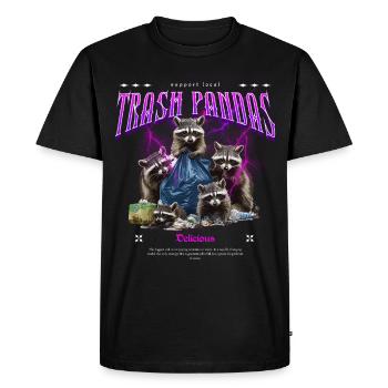 Raton laveur : soutenir les pandas locaux - T-shirt Premium bio Homme - noir - Devant - Nico (187cm)