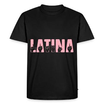 Latina Power Mexican Spanish Hispanic - Men's Premium Organic T-Shirt - black - Front - Nico (187cm)