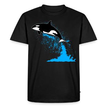 Orque, épaulard, épaulard, épaulard, mer - T-shirt Premium bio Homme - noir - Devant - Nico (187cm)
