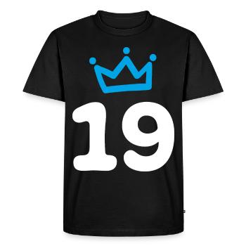 Félicitations pour le 19e anniversaire - T-shirt Premium bio Homme - noir - Devant - Nico (187cm)