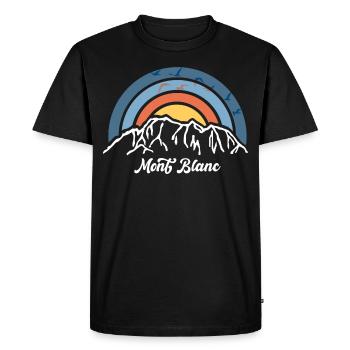 Mont Blanc TMB Finisher Souvenir Chamonix France - T-shirt Premium bio Homme - noir - Devant - Nico (187cm)
