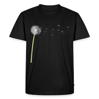 Dandelion dandelion motif seeds flies - Men's Premium Organic T-Shirt - black - Front - Nico (187cm)