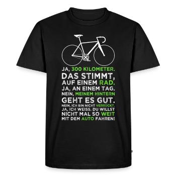 Fahrrad Radfahrer Geschenkidee Rennrad Radsport - Männer Premium Bio T-Shirt - Schwarz - Vorne - Nico (187cm)