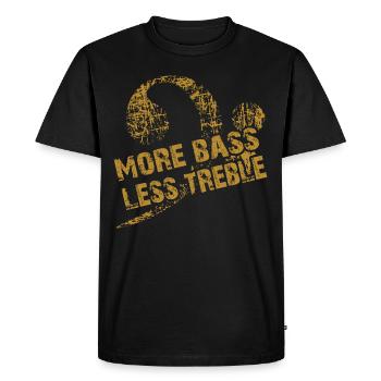 More bass less treble - Men's Premium Organic T-Shirt - black - Front - Nico (187cm)