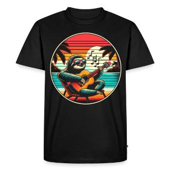 Guitare - T-shirt Premium bio Homme - noir - Devant - Nico (187cm)