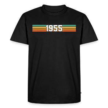 retro 1955 - T-shirt Premium bio Homme - noir - Devant - Nico (187cm)