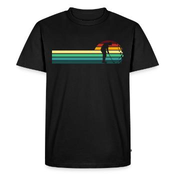 retro golf golf t-shirt - Men's Premium Organic T-Shirt - black - Front - Nico (187cm)