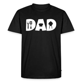 grill dad for Grill papa barbecue - Men's Premium Organic T-Shirt - black - Front - Nico (187cm)