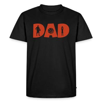 dad basketball dad t-shirt basketball - Men's Premium Organic T-Shirt - black - Front - Nico (187cm)