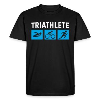 Triathlon triathlete - Men's Premium Organic T-Shirt - black - Front - Nico (187cm)